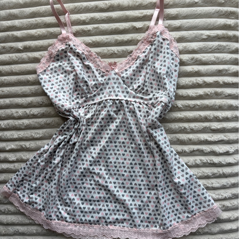 Marilyn Monroe Pink and White Heart Chemise